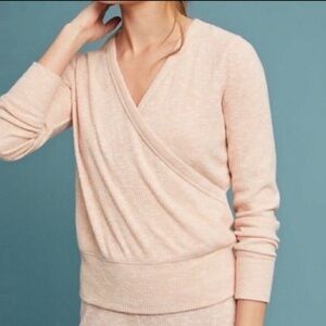Anthropologie Saturday Sunday Ribbed Wrap Top